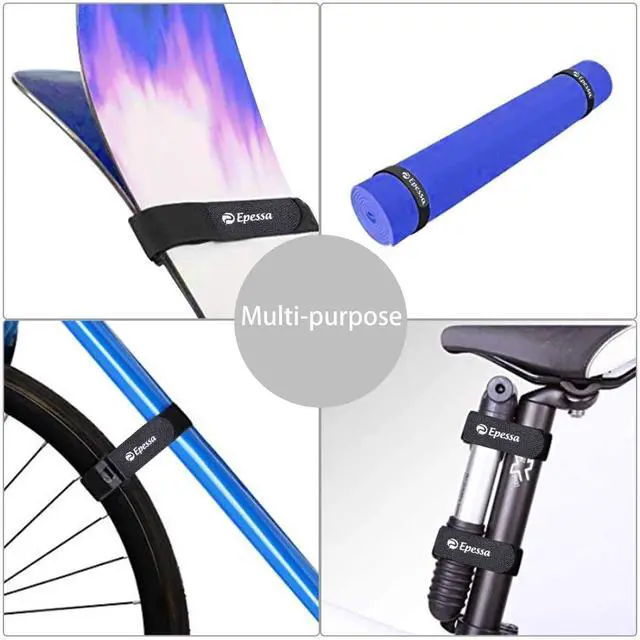 Alt view image 3 of 6 - Bike Rack Strap Bike Wheel Stabilizer Straps, Bike Strap with Stonger Gel Grip, Adjustable Bicycle Wheel Straps for Rack(4XBlack)