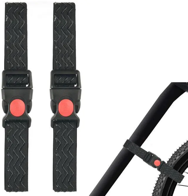 Main image of 2 Pcs Bike Wheel Stabilizer Straps Anti-Slip Adjustable Fastening Tie Down Straps Reusable Versatile Hook & Loop Securing Straps