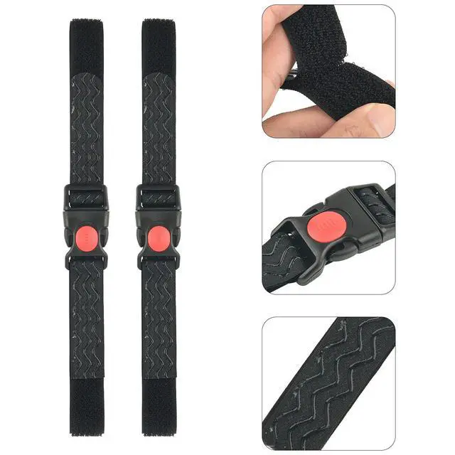 Alt view image 3 of 7 - 2 Pcs Bike Wheel Stabilizer Straps Anti-Slip Adjustable Fastening Tie Down Straps Reusable Versatile Hook & Loop Securing Straps