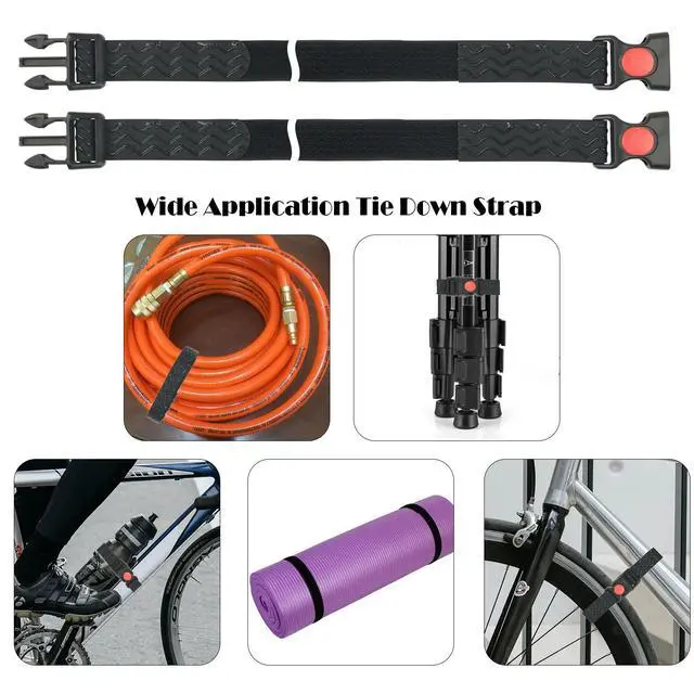 Alt view image 4 of 7 - 2 Pcs Bike Wheel Stabilizer Straps Anti-Slip Adjustable Fastening Tie Down Straps Reusable Versatile Hook & Loop Securing Straps