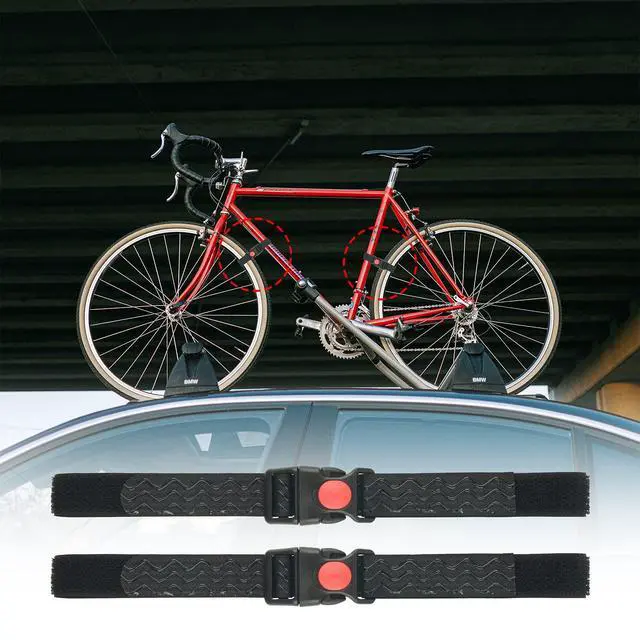 Alt view image 6 of 7 - 2 Pcs Bike Wheel Stabilizer Straps Anti-Slip Adjustable Fastening Tie Down Straps Reusable Versatile Hook & Loop Securing Straps