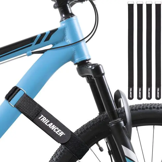 Main image of Bike Rack Straps, 4-Pack Bike Wheel Stabilizer Strap 29.5''x1.5'' | Adjustable Strap with Hook and Loop for Car and Wall Mount, for Transportation and Storage.
