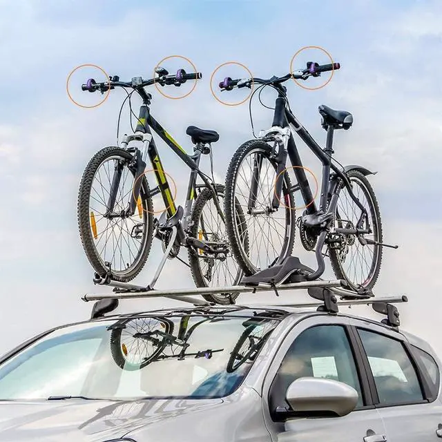 Alt view image 3 of 6 - 8 Pack Bike Rack Straps (8" & 26") to Keep from Spinning | Adjustable Bike Stabilizer Straps, Nylon Material