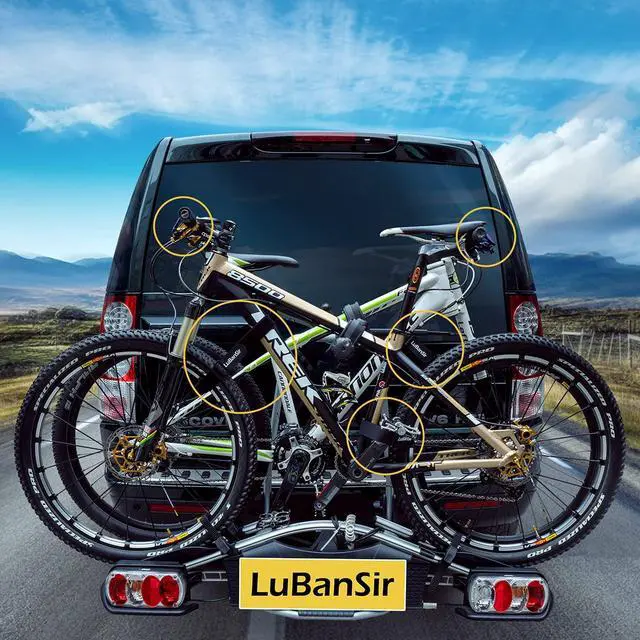 Alt view image 6 of 6 - 8 Pack Bike Rack Straps (8" & 26") to Keep from Spinning | Adjustable Bike Stabilizer Straps, Nylon Material