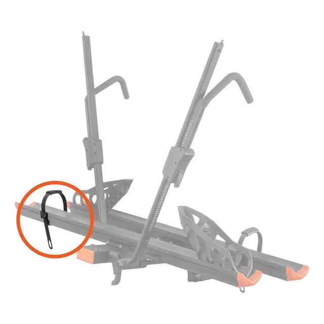 Alt view image 2 of 2 - 19265 Black Rubber Tire Strap for CURT 18088 Tray-Style Bike Rack | Fits the Specified Aluminum Carrier Only; Includes 1 Replacement Strap to Secure and Stabilize a Bicycle; Rack Not Included