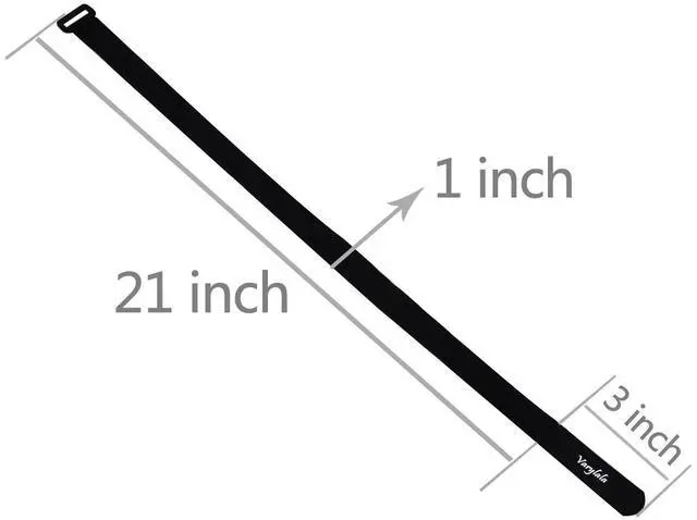 Alt view image 4 of 7 - 10 Pcs Versatile Hook and Loop Securing Straps Tie downs Fastening Stabilizer Straps (1x24) (Black)