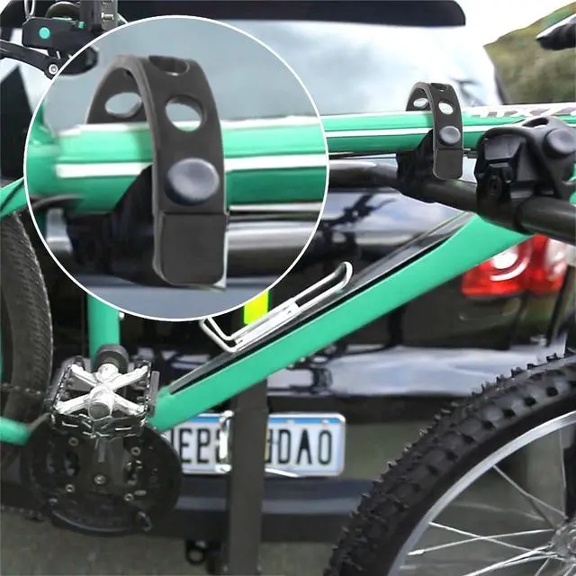 Alt view image 7 of 7 - 12 Pieces Rubber Bike Rack Straps, Bicycle Wheel Strap Replacement | Bike Cradle Carrier Wheel Stabilizer Strap with Holes for Outdoor Activities Car Rack, Cradle Tie Down