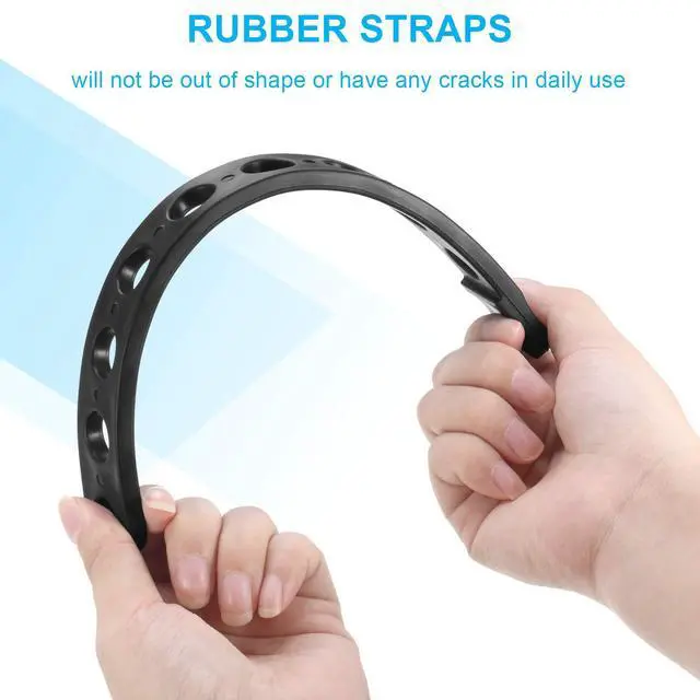 Alt view image 5 of 6 - 6 Pcs Bike Rack Rubber Straps Replacement Cradle for Cycling, Black