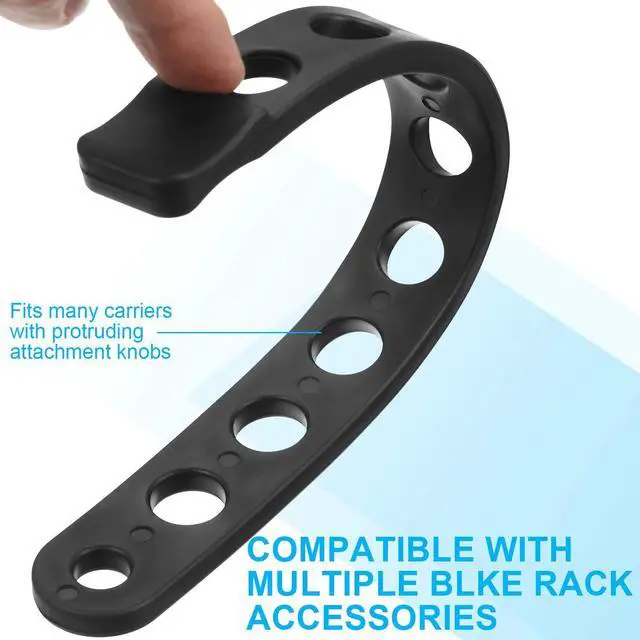 Alt view image 6 of 6 - 6 Pcs Bike Rack Rubber Straps Replacement Cradle for Cycling, Black