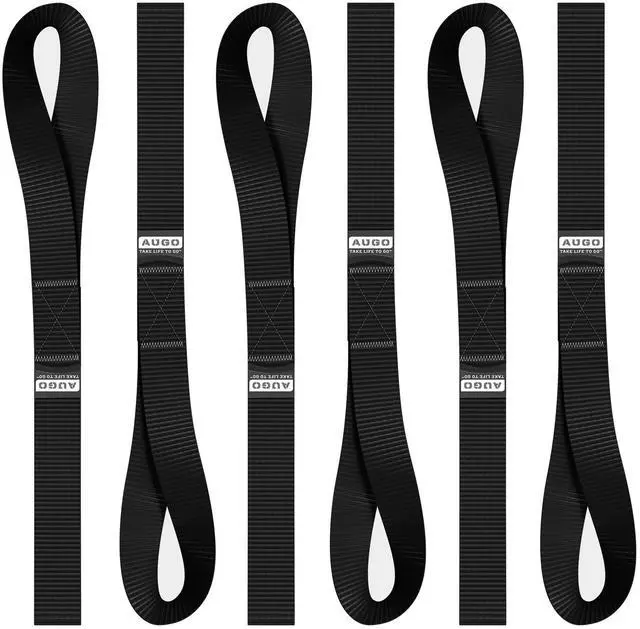 Main image of Soft Loop Tie Down Straps - 1,500 Load Capacity & 4,500 Lbs Breaking Strength - 6 Pack - Loops for Securing ATV, UTV, Motorcycles, Scooters, Dirt Bikes, Lawn & Garden Equipment