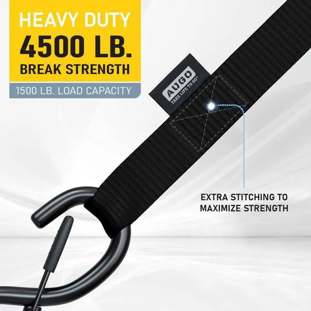 Alt view image 3 of 6 - Soft Loop Tie Down Straps - 1,500 Load Capacity & 4,500 Lbs Breaking Strength - 6 Pack - Loops for Securing ATV, UTV, Motorcycles, Scooters, Dirt Bikes, Lawn & Garden Equipment