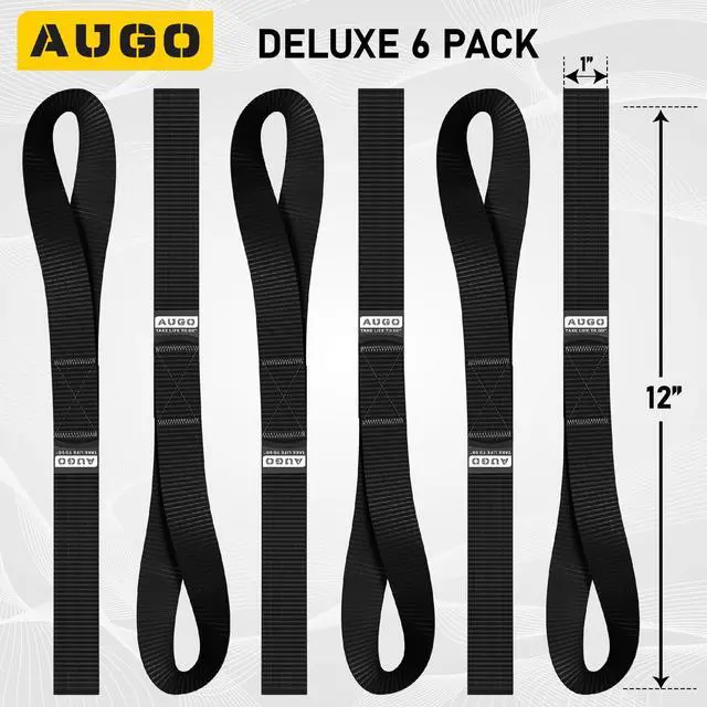 Alt view image 4 of 6 - Soft Loop Tie Down Straps - 1,500 Load Capacity & 4,500 Lbs Breaking Strength - 6 Pack - Loops for Securing ATV, UTV, Motorcycles, Scooters, Dirt Bikes, Lawn & Garden Equipment