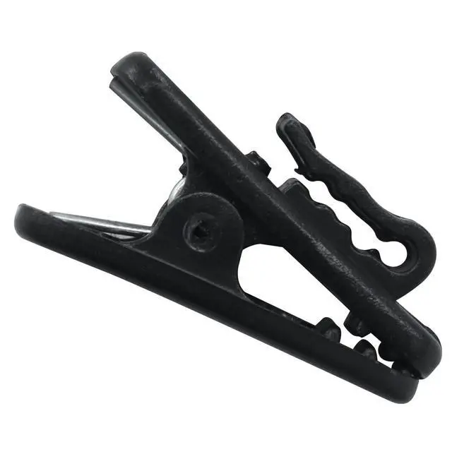 Alt view image 3 of 5 - Earphone Wire Clips, 12 Pack, Black | Durable Microphone Mount, Clothing Clips for Headset Cords, Ideal for Phone, Earphones, and Walkie-Talkies