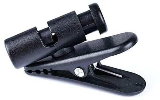 Main image of Headset Wire Clip for Earphone Wire, Fixed Cable on The Clothes, 2 Pcs Black Clips for Most Headset Wire