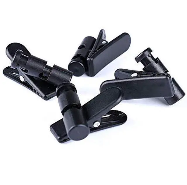 Alt view image 3 of 3 - Headset Wire Clip for Earphone Wire, Fixed Cable on The Clothes, 2 Pcs Black Clips for Most Headset Wire
