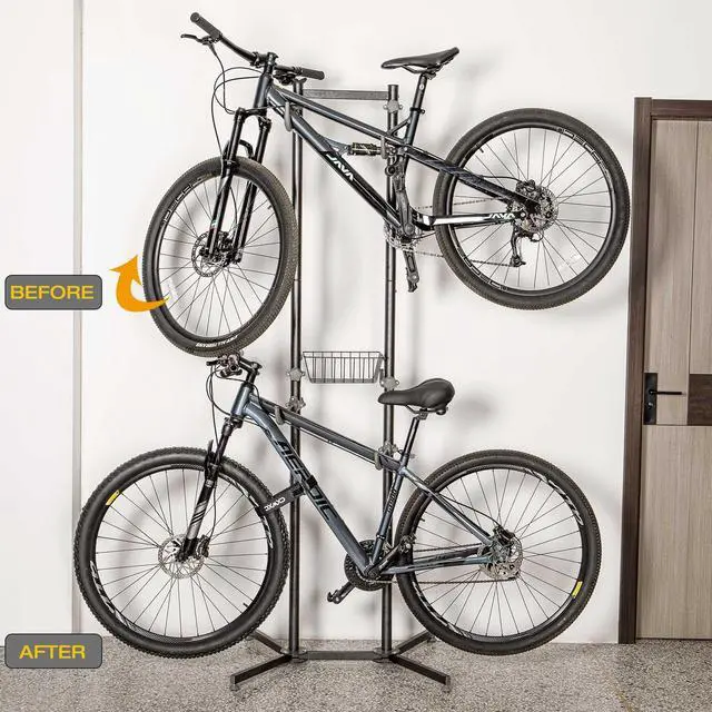 Alt view image 5 of 6 - Bike Rack Straps - 2 PCS Adjustable Bike Wheel Stabilizer Strap with Hook and Loop for Car and Wall Mount for Transportation and Storage (Straps 2PCS)