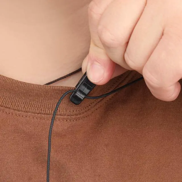 Alt view image 4 of 7 - 24 PCS Lapel Mic Clip, Headset Wire Clips for Earphone Wire, 1 Inch Length Small Earphone Wire Clip Black Headphone Mount Cable Clothing Clip Earbud Clip for Most Headset Wire Earphone