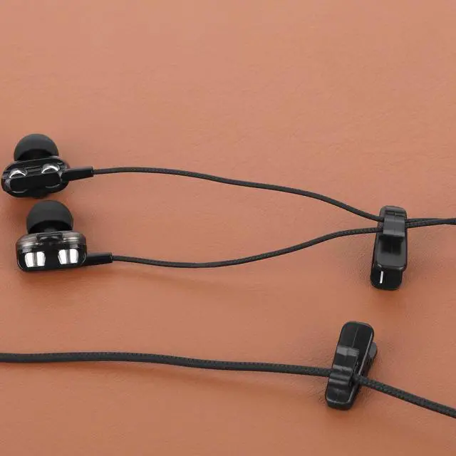 Alt view image 5 of 7 - 24 PCS Lapel Mic Clip, Headset Wire Clips for Earphone Wire, 1 Inch Length Small Earphone Wire Clip Black Headphone Mount Cable Clothing Clip Earbud Clip for Most Headset Wire Earphone