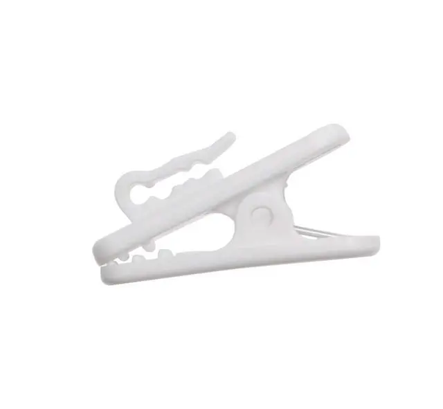 Alt view image 3 of 4 - 1 Inch Length Small Earphone Wire Clips Headphone Mount Cable Clothing Clip Earbud Clip to Keep Earphone/Microphone Cord in Place for 1.5mm Wires Diameter Round Wire Earphones,6Pcs (White)