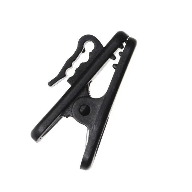 Alt view image 4 of 4 - 1 Inch Length Small Earphone Wire Clips Headphone Mount Cable Clothing Clip Earbud Clip to Keep Earphone/Microphone Cord in Place for 1.5mm Wire Diameter Round Wire Earphones,6Pcs (Black)