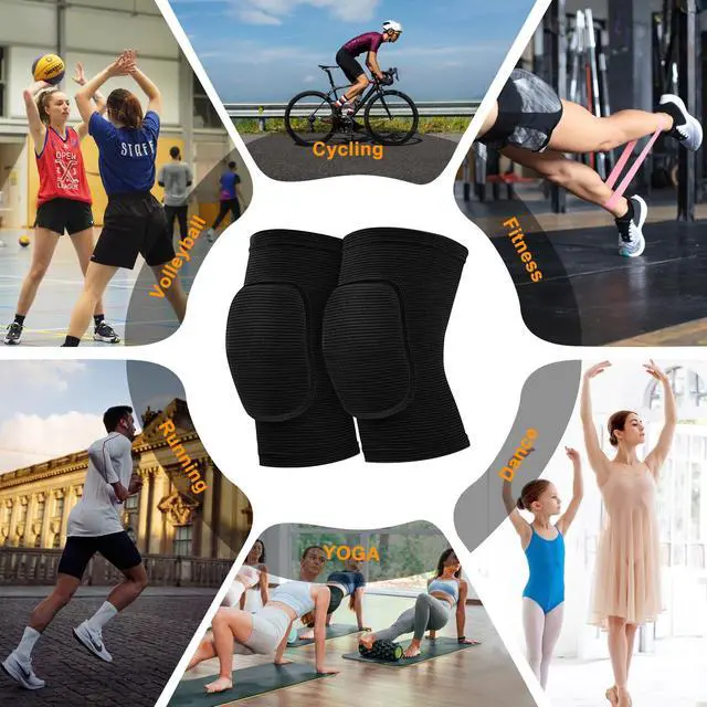 Alt view image 6 of 6 - Volleyball Knee Pads for Dancers, Soft Breathable Knee Pads for Men Women Kids Knees Protective, Knee Brace for Volleyball Football Dance Yoga Tennis Running Cycling Workout Climbing