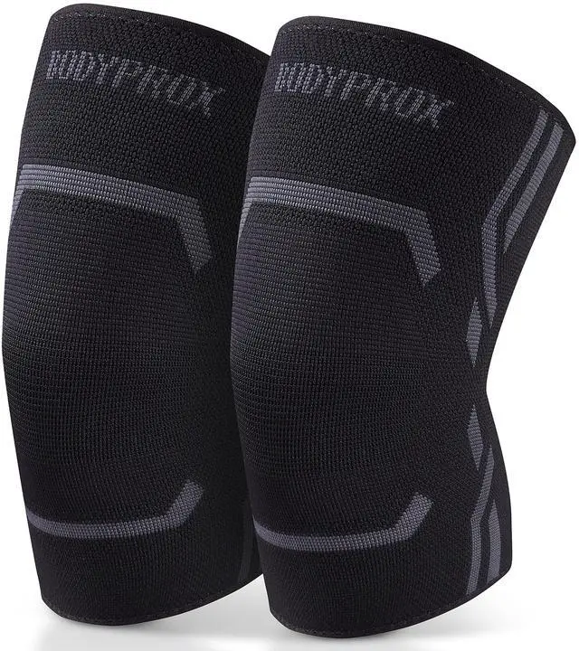 Main image of Knee Compression Sleeve for Men and Women (2 Pack), Knee Support Brace for Running and Work out (Medium)