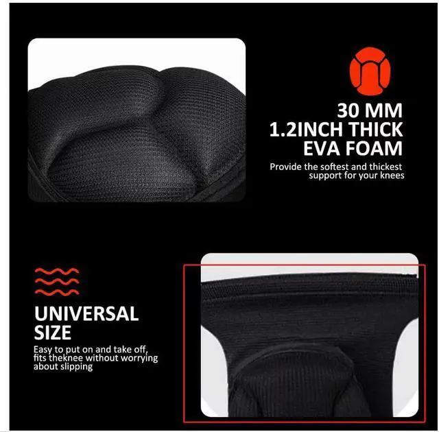 Alt view image 4 of 7 - Knee Pads, Collision Avoidance Knee Sleeve for Men Women, Large | Garden, Gardening, House Cleaning, Construction Work, Dancing, Volleyball, Flooring, Climbing, Riding, Thick EVA Foam Padding
