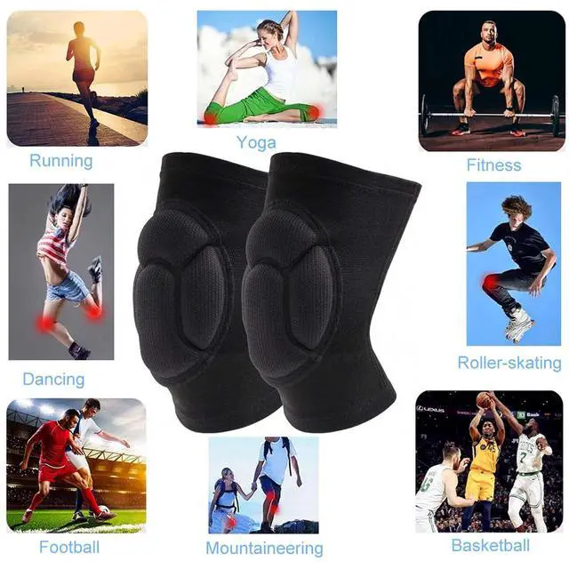 Alt view image 6 of 7 - Knee Pads, Collision Avoidance Knee Sleeve for Men Women, Large | Garden, Gardening, House Cleaning, Construction Work, Dancing, Volleyball, Flooring, Climbing, Riding, Thick EVA Foam Padding