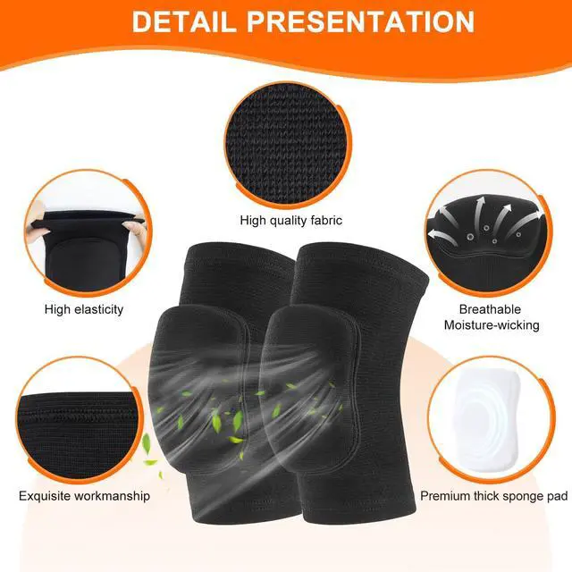 Alt view image 2 of 6 - Volleyball Knee Pads for Women, Men, Youth, Girls, Kids, Knee brace for Volleyball Basketball Football Dance Yoga Tennis Running Cycling Workout Climbing Wrestling