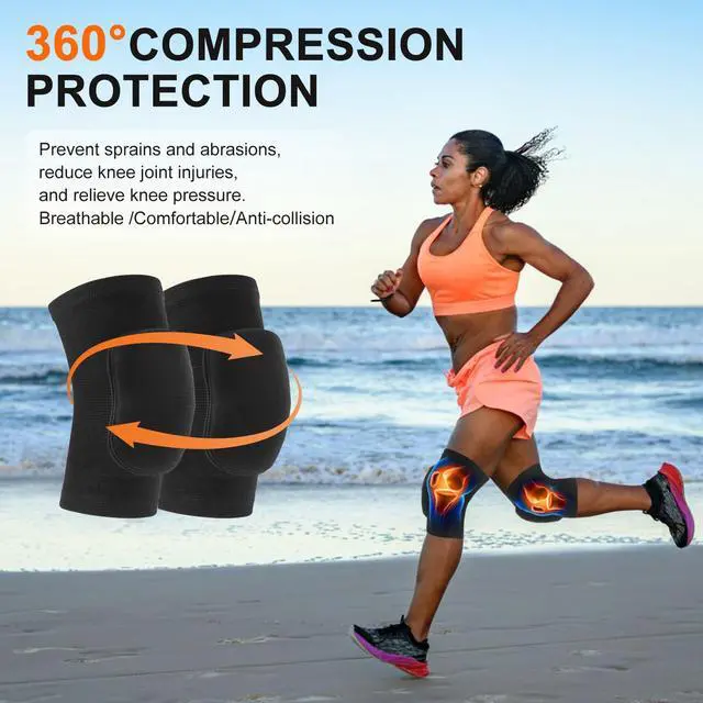 Alt view image 3 of 6 - Volleyball Knee Pads for Women, Men, Youth, Girls, Kids, Knee brace for Volleyball Basketball Football Dance Yoga Tennis Running Cycling Workout Climbing Wrestling