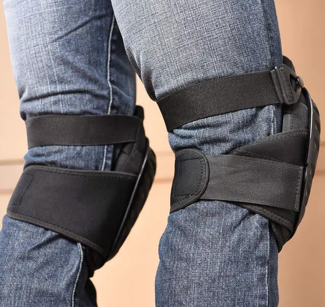 Alt view image 4 of 7 - Professional Knee Pads for Work - Heavy Duty Foam Padding Gel Construction Knee Pads with Strong Double Straps Comfortable Knee Protection for Indoor and Outdoor Use (Knee High)