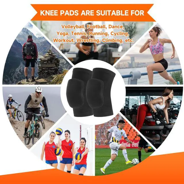 Alt view image 7 of 7 - Volleyball Knee Pads for Dancers, Soft Breathable Knee Pads for Men Women Youth Girls Kids Knees Protective, Knee Braces for Volleyball Football Dance Yoga Wrestling Running Cycling