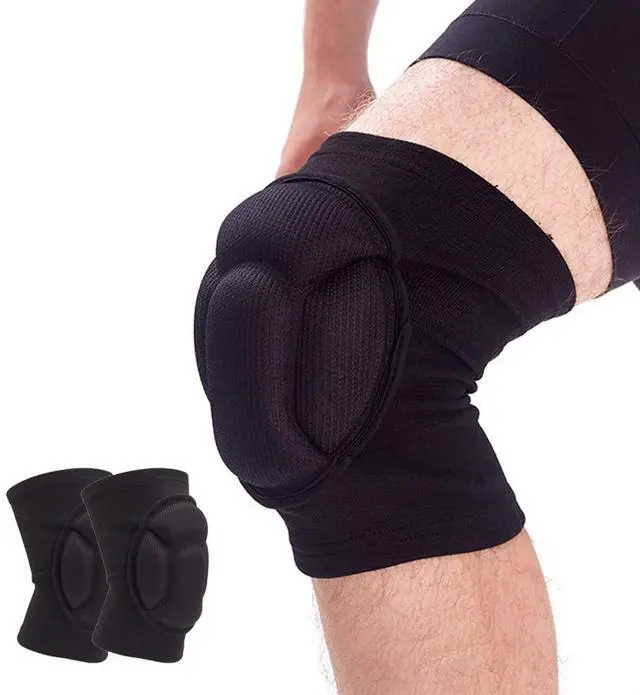 Main image of Knee Pads for Women & Men, Basketball Knee Pads Volleyball Knee Pads for Women Men Wrestling Knee Pads Wrestling Gear, Crash Pad Snowboarding Gear Knee Protector Soft Knee Pads for Work (Large, Black)