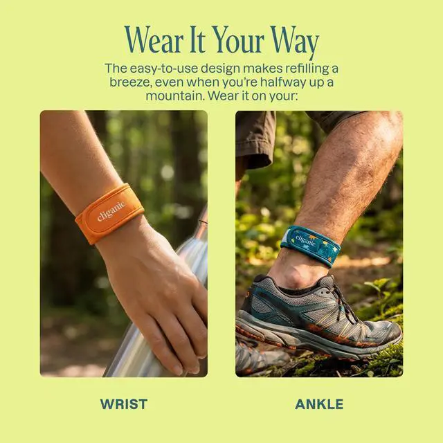 Alt view image 5 of 7 - Mosquito Repellent Pack (Wristband + 2 Refill Pellets) - Adjustable, Natural DEET-Free, Essential Oil Infused