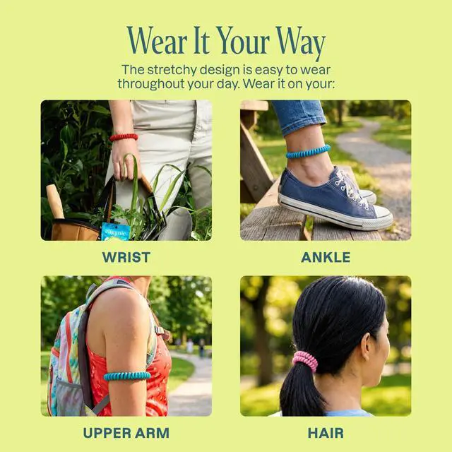Alt view image 4 of 7 - 10 Pack Mosquito Repellent Bracelets for Adults & Kids (Rainbow Colors) - Natural DEET-Free Bands, Individually Wrapped