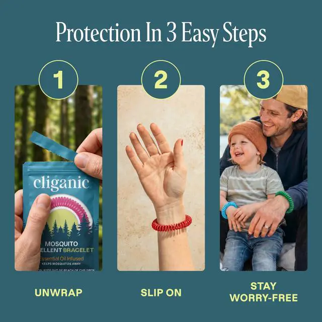 Alt view image 7 of 7 - 10 Pack Mosquito Repellent Bracelets for Adults & Kids (Rainbow Colors) - Natural DEET-Free Bands, Individually Wrapped