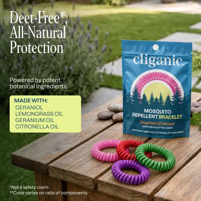 Alt view image 6 of 7 - 10 Pack Mosquito Repellent Bracelets for Adults & Kids (Rainbow Colors) - Natural DEET-Free Bands, Individually Wrapped