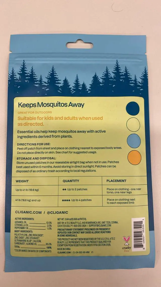 Alt view image 6 of 7 - Mosquito Repellent Stickers (80 Pack) - Patches for Kids & Adults, Natural DEET-Free, Citronella Essential Oil Infused