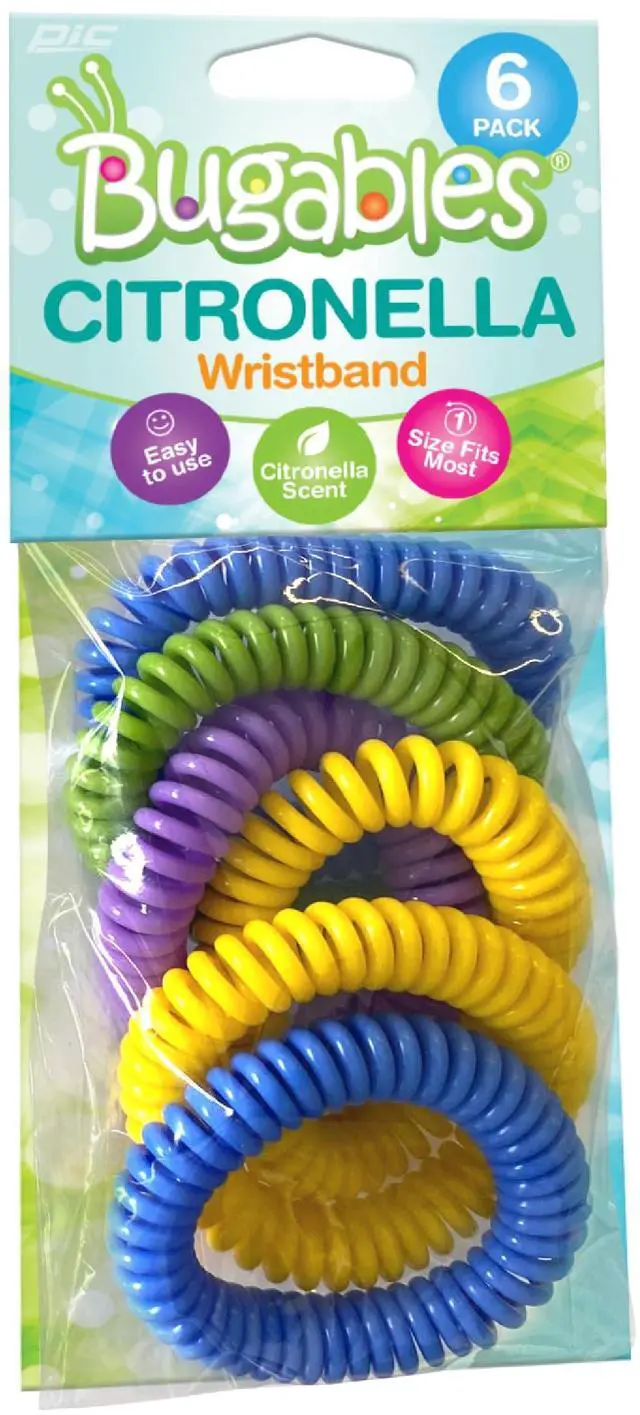 Main image of Bugables Citronella Scented Coil Wristbands, Reusable and Resealable, One Size Fits All (Pack of 10)