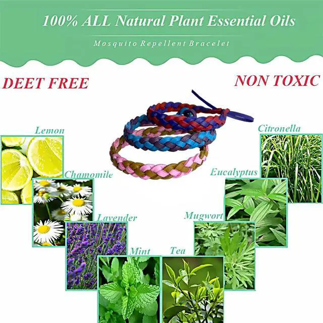 Alt view image 2 of 7 - 12 Pack Mosquito Repellent Bracelets, Individually Wrapped PU Leather Mixed Color Insect Bug Repellent Wrist Bands for Kids Adults Outdoor Camping Fishing Traveling