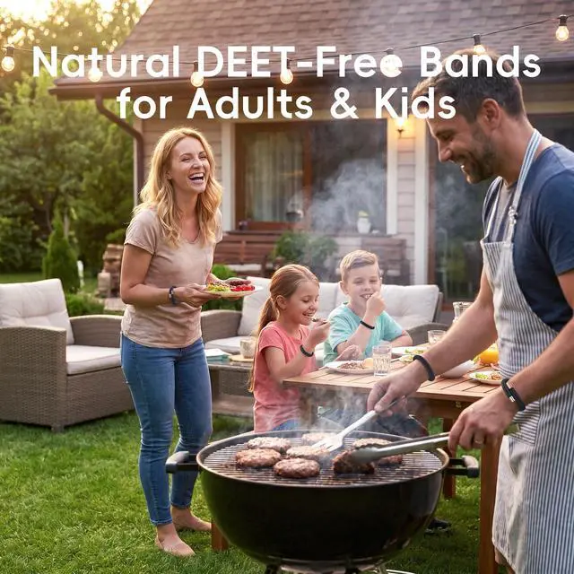 Alt view image 6 of 7 - Refillable Mosquito Repellent Bracelets for Adults, 1 Pack Black | Silicone Bug Repellent Bands with Dual-core Inserts and 5 Refill Sticks for Adults, Kids, Hiking, Travel, and Outdoor Use