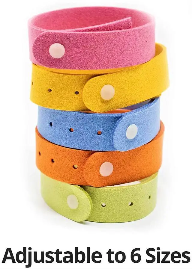 Alt view image 6 of 7 - Mosquito Bracelets - 15 Pack of Mosquito Bracelets for Kids and Adults, Insect Bracelet, Citronella Wristband - DEET Free Mosquito Wristbands, Camping Accessories