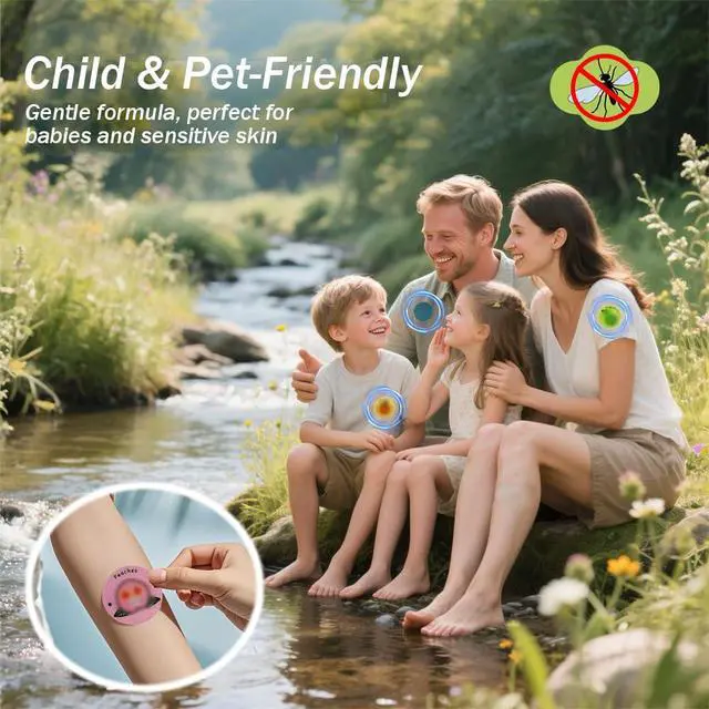 Alt view image 6 of 7 - 240Pcs Mosquito Repellent Stickers Bracelets, Individually Wrapped Natural Plant Based Mosquito Stickers for Kids Adult Outdoor Hiking, Camping, Travel, 6 Mosquito Bracelets Included