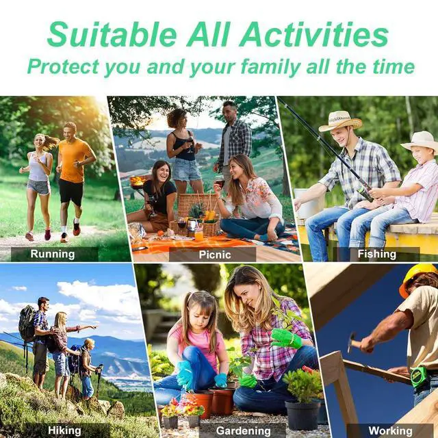 Alt view image 7 of 7 - 240Pcs Mosquito Repellent Stickers Bracelets, Individually Wrapped Natural Plant Based Mosquito Stickers for Kids Adult Outdoor Hiking, Camping, Travel, 6 Mosquito Bracelets Included