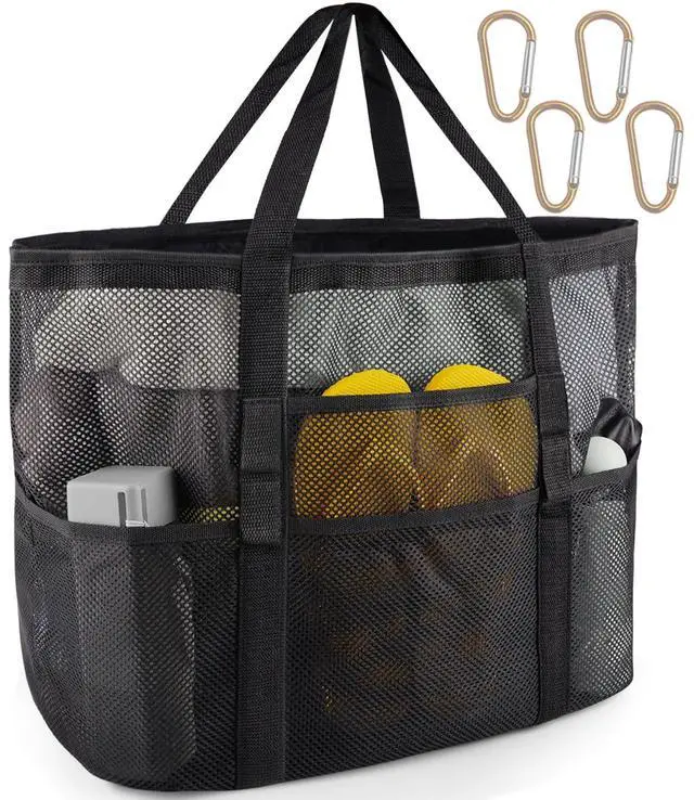 Main image of Mesh Beach Bag - Large Tote Bag for Family , Toys & Vacation Essentials