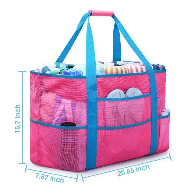 Alt view image 4 of 6 - Mesh Beach Bag Extra Large Waterproof Sandproof Beach Tote Pool Swim Bag Travel Vacation Essentials