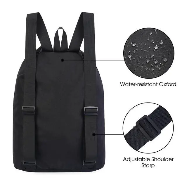 Alt view image 4 of 7 - Swim Bag for Swimmers, Mesh Beach Backpack (M,Black) | Drawstring, Wet Pocket, Adjustable Straps, For Snorkeling, Gym, Pool, Cruise, Camp, Water Park