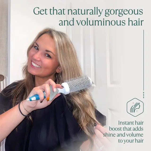 Alt view image 5 of 7 - Professional Round Brush for Blow Drying - Small Ceramic Ionic Thermal Barrel Brush for Sleek, Precise Heat Styling and Salon Blowout - Lightweight Round Hair Brush (Barrel 1.3 inch, Bristle 2 Inch)