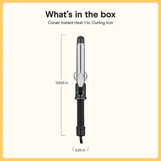 Alt view image 7 of 7 - Curling Iron, Fine to Thick Hair, 1-in. Barrel, Black/Silver | Hair curler with multi-layer technology for tight curls and loose waves, 25 heat settings up to 400°F, and 60-second heat-up