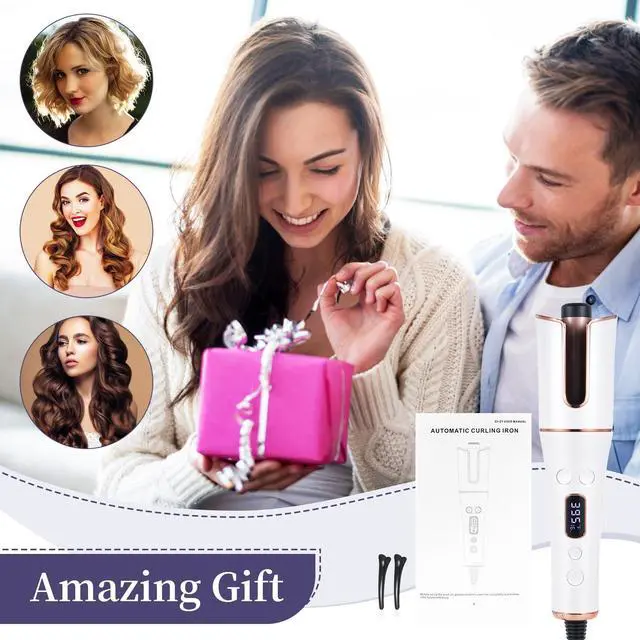Alt view image 7 of 7 - Automatic Hair Curler Cordless & Portable Curling Wand Rechargeable Auto Hair Curler with Multiple Temperature Settings & LCD Screen Woman Hair Styling Tool